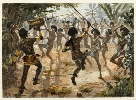 A Native Dance by Solomon Islanders.