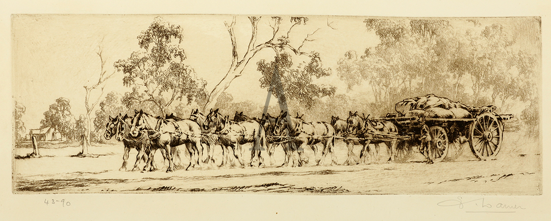 Untitled (Horse drawn wagon) - Vintage Print from 1923