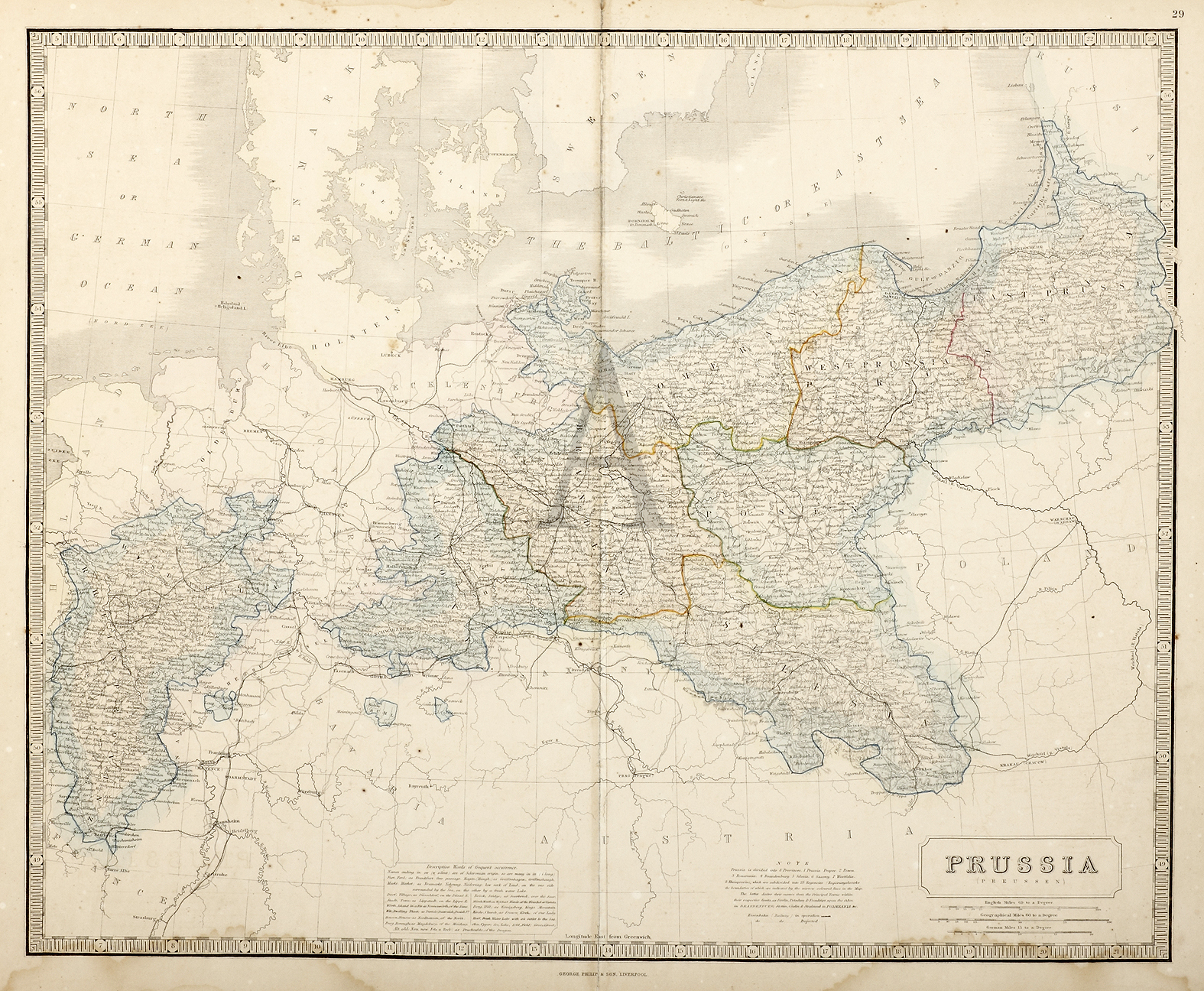 Prussia - Antique Map from 1860