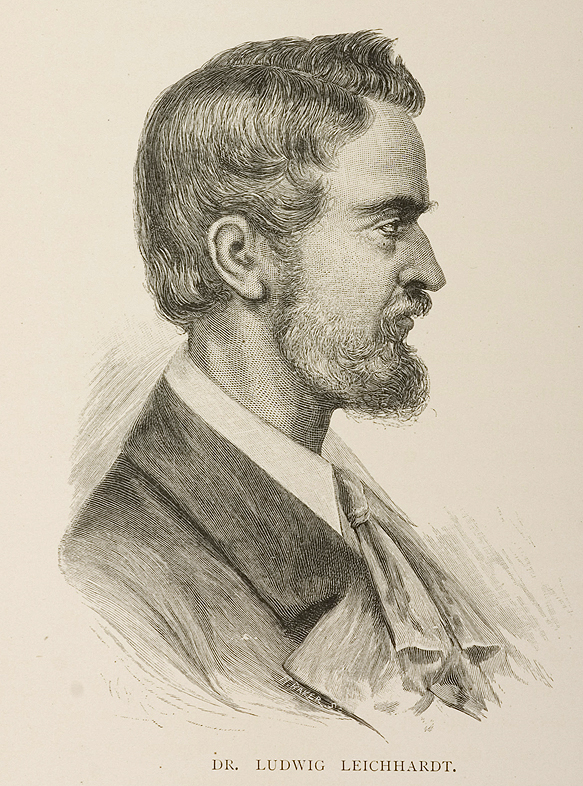 Dr. Ludwig Leichhardt - Antique Print from 1886