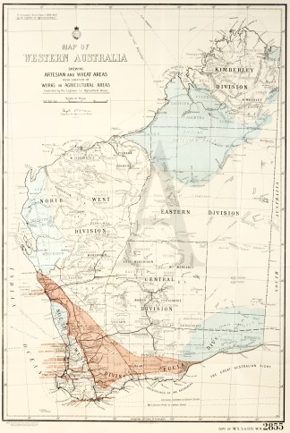 Map of Western Australia Shewing Artesia… Water Irrigation, Artesian, Equipment
