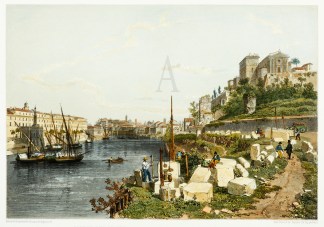 Porto di Ripa Grande, col una parte del … Italy