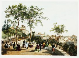 Roma, Veduta presa dal passeggio del Pincio, presso la Villa Medici. Italy Roma, Veduta presa dal passeggio del Pincio, presso la Villa Medici.