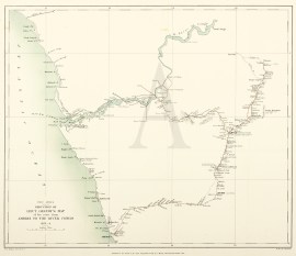 West Africa Reduction of Lieut. Grandy's Map of his route from Ambriz to the River Congo.