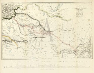 Map to Illustrate A Journey Through West… China