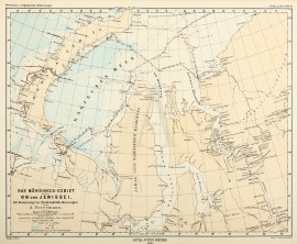 Das Mundungs-cebiet des Ob und Jenissei. Mit Benutzung von Nordenskiolds Messungen von A. Petermann.