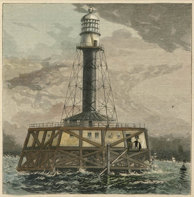 The New Lighthouse, Port Adelaide - Antique View from 1875