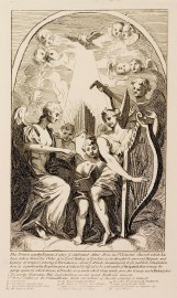 This Print is exactly Engrav'd after y'e Celebrated Altar-Peice in St Clements Church.....