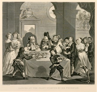 Sancho at the Feast Starved by His Physi… Hogarth