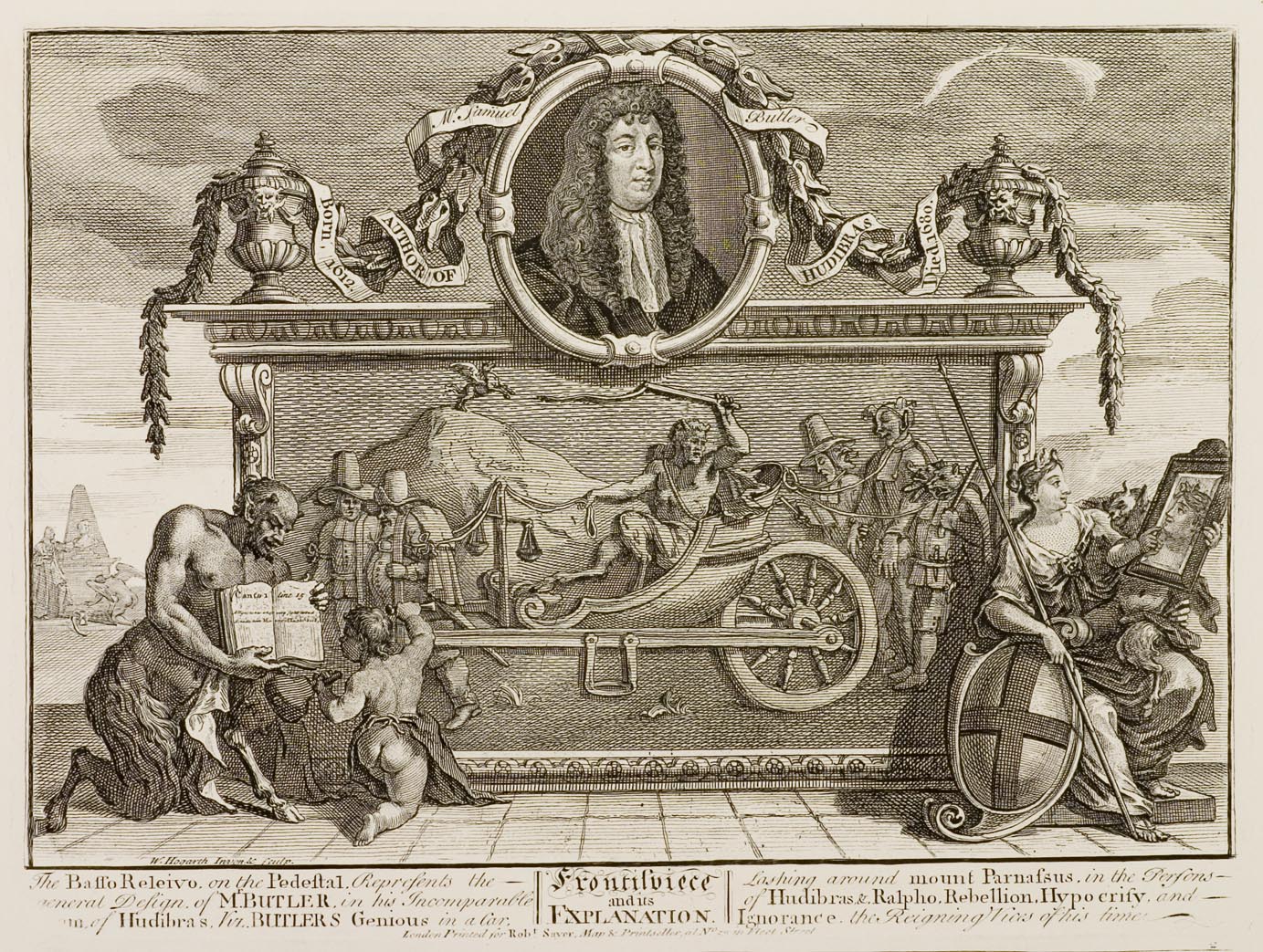 Hudibras (Set of 12). - Antique Print from 1756