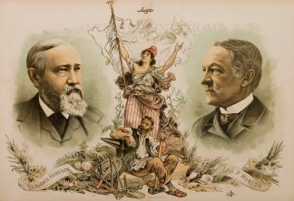 Benjamin Harrison Levi P.Morton SATIRICAL & COMICAL
