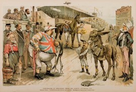 “Cleveland is Stronger than his Party “- Mugwump Cry SATIRICAL & COMICAL "Cleveland is Stronger than his Party "- Mugwump Cry