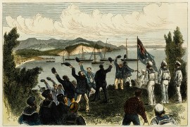 The Victoria Yacht Club Taking Possession of the Ground at Portsea.