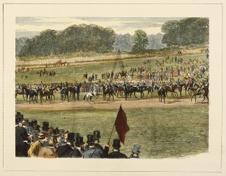 The Start for the Derby in 1864 Equestrian