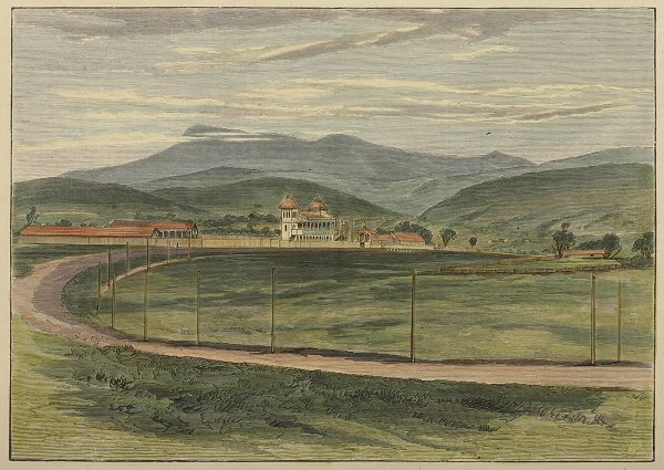 The Racecourse, Hobart, Tasmania. - Antique Print from 1883