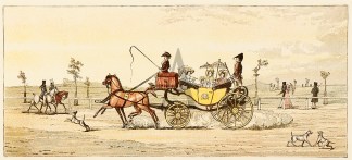 Barouche, 1825. Equestrian