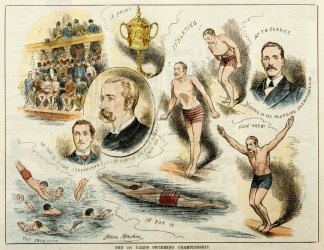 The 200 Yards swimming championships. Swimming