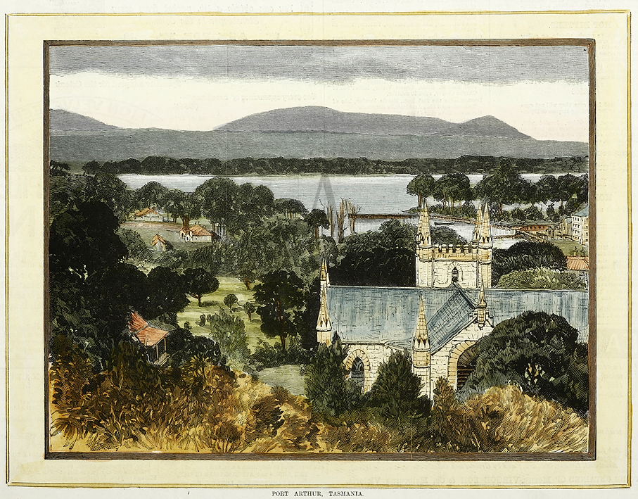 Port Arthur, Tasmania - Antique Print from 1884