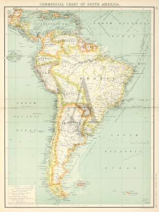 Commercial Chart of South America. South America