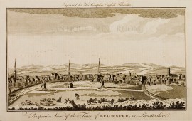 Perspective View of the Town of Leicester in Leicestershire