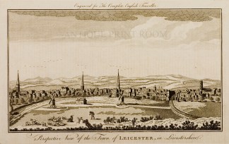 Perspective View of the Town of Leiceste… BRITISH ISLES