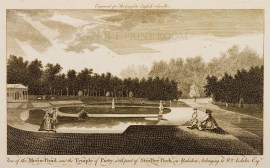 View of the Moon-Pond, and the Temple of Piety, with part of Studley Park, in Yorkshire, belonging to W Aistabie Esq