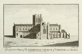 A Perspective View of the Cathedral Church of Chester, in Cheshire.