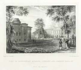 View of the Hunterian Museum, Libary and Common Hall, & from the Garden