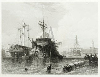 Rigging Hulk and Frigate, Portsmouth England