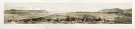 The Town and Part of the Harbour of Nelson in 1842, about a Year after its First Foundation.