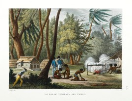 Ile Rawak: Tombeaux des Papous.