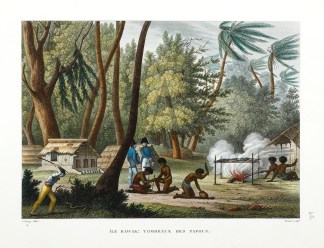 Ile Rawak: Tombeaux des Papous. PACIFIC