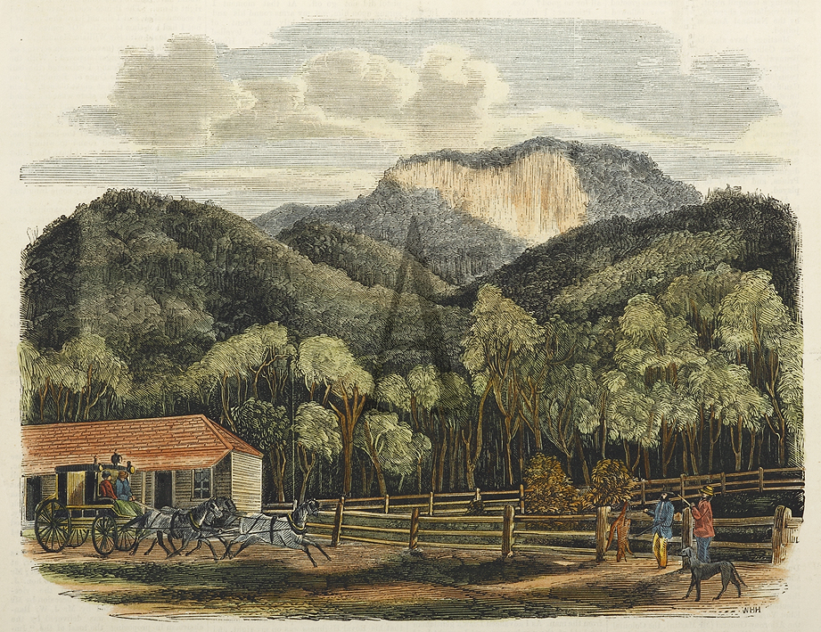 Mount Monda - Antique Print from 1868