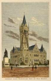 Independent Church, Melbourne, and Burke and Wills Monument. Victoria - Melbourne Independent Church, Melbourne, and Burke and Wills Monument.