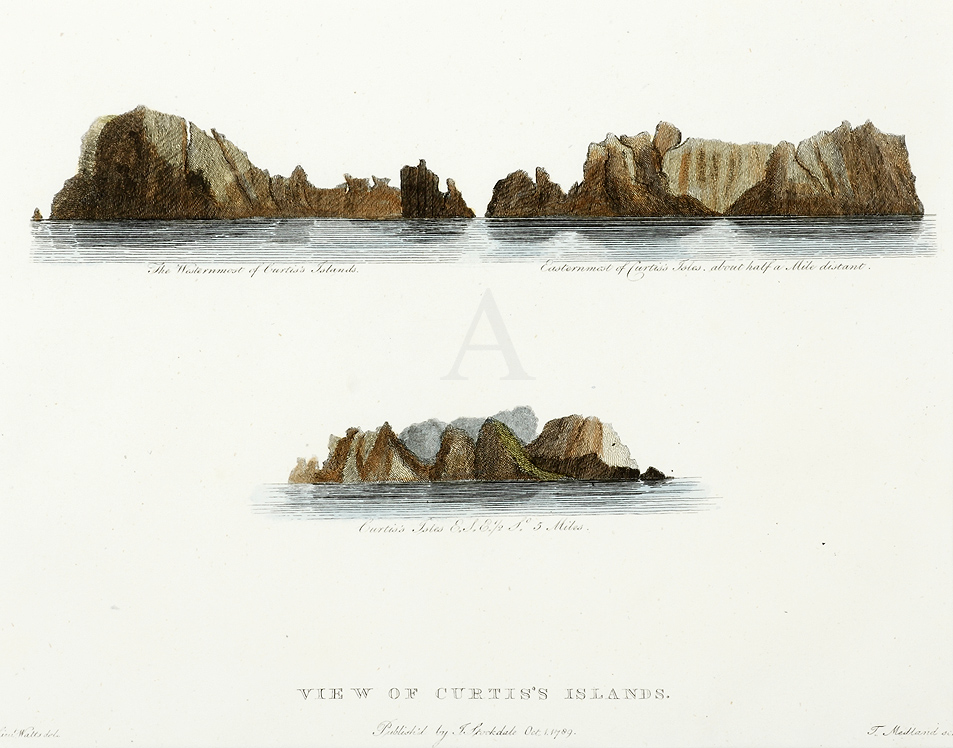 View of Curtis's Islands. - Antique Print from 1789