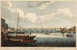 View of the Vauxhall Iron Bridge.