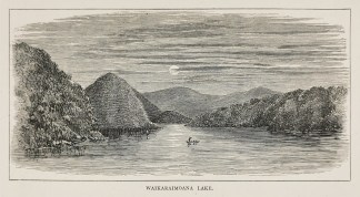 Waikaraimoana Lake - Antique Print from 1877