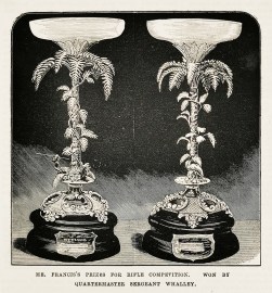 Mr Francis's prizes for rifle competition. Won by Quartermaster Sergeant Whalley.