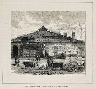 Old Melbourne: the Salle de Valentino. - Antique Print from 1876