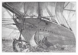 The ship Oakworth running down a fishing smack on the Irish Coast