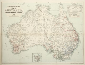 Commonwealth Railways Map of Australia S… Australia (General)