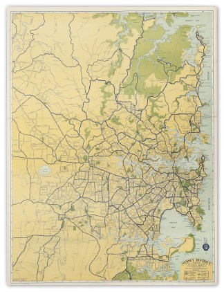 Sydney District Road Map New South Wales