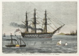 The "Nelson" War Ship, Presented to the Victorian Government by the Admiralty.