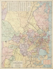 General map of Sydney and environs, showing localities, railways, tramways, and principal roads.