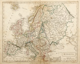 Europe. - Antique Map from 1838