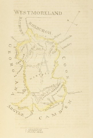 Westmoreland - Antique Map from 1848