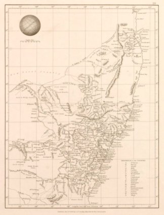 New South Wales. - Antique Map from 1840