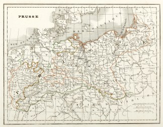 Prusse - Antique Map from 1838