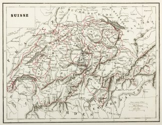 Suisse - Antique Map from 1838