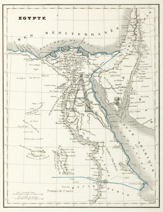 Egypt - Antique Map from 1838